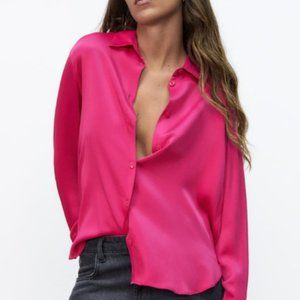 ZARA SATIN EFFECT SHIRT